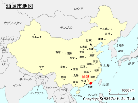 汕頭市地図