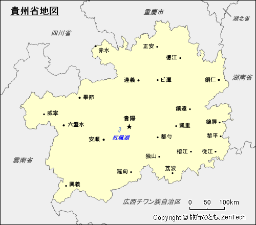 貴州省地図