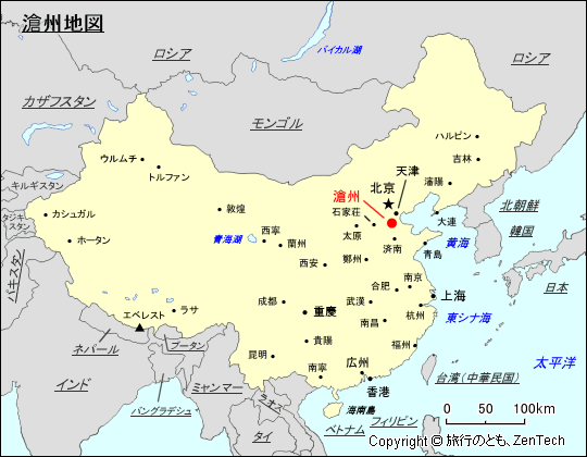 滄州地図