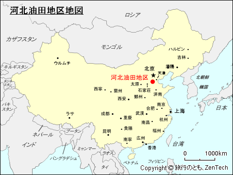 河北油田地区地図