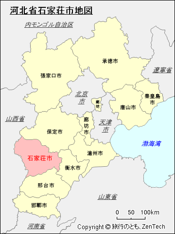 河北省石家荘市地図