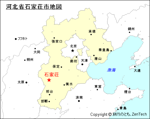 河北省石家荘市地図