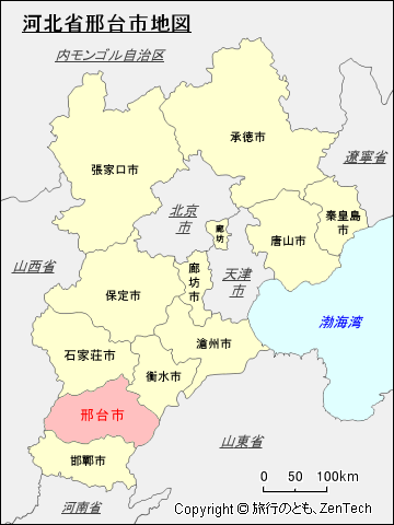 河北省ケイ台市地図