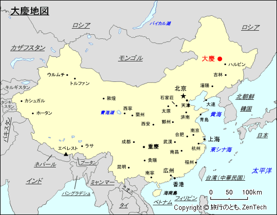 大慶地図