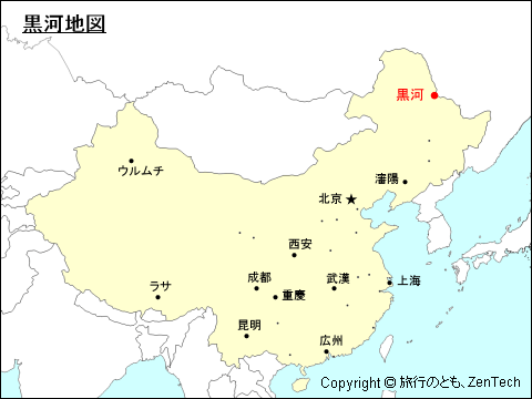 黒河地図