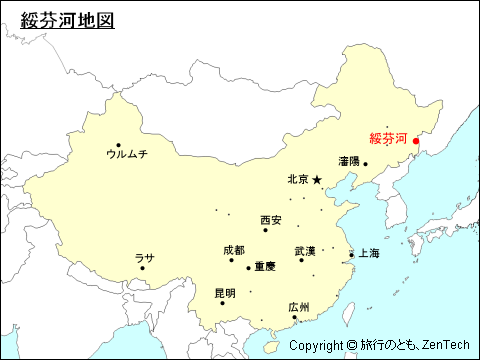 綏芬河地図