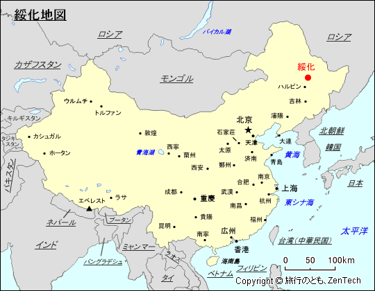 綏化地図