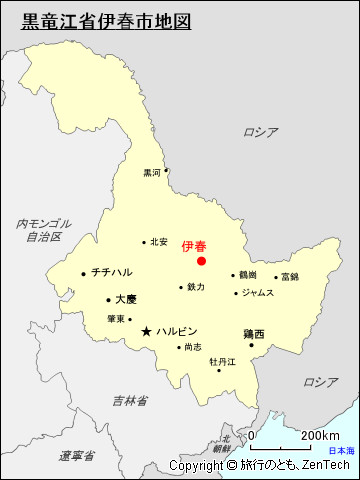 伊春地図