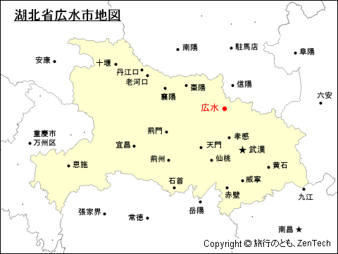 湖北省広水市地図