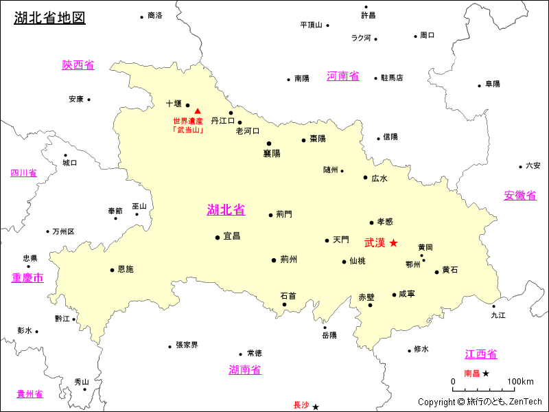湖北省 地図