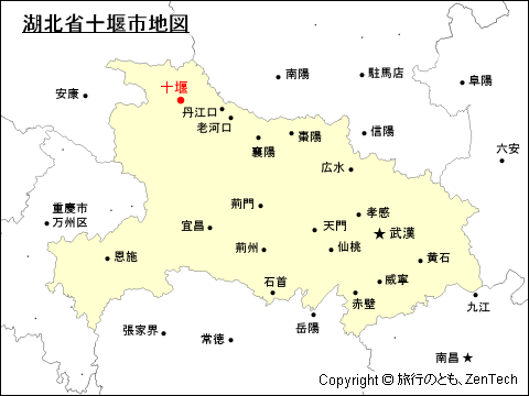 湖北省十堰市地図