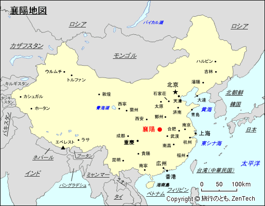 襄陽地図