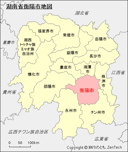 湖南省衡陽市地図