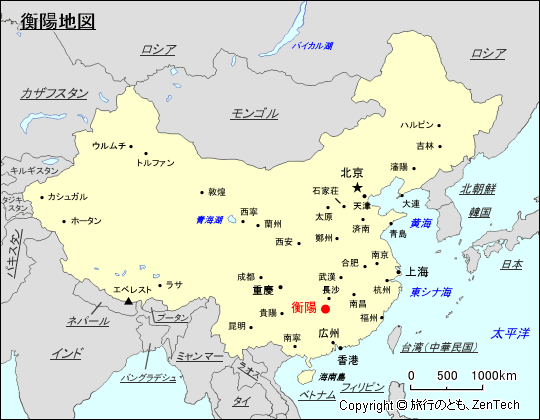 衡陽地図