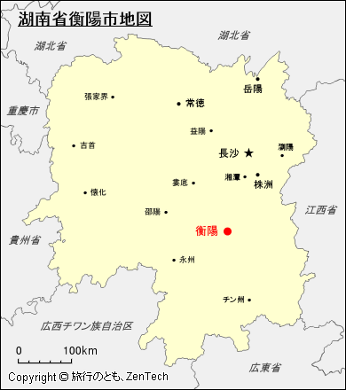 湖南省衡陽地図