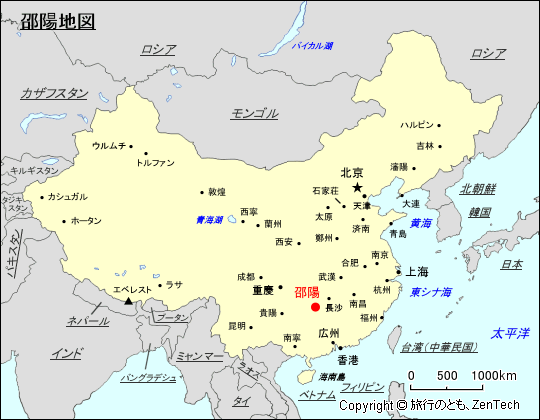 邵陽地図
