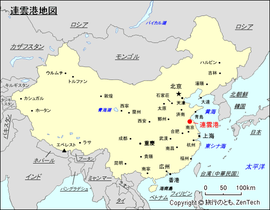 連雲港地図