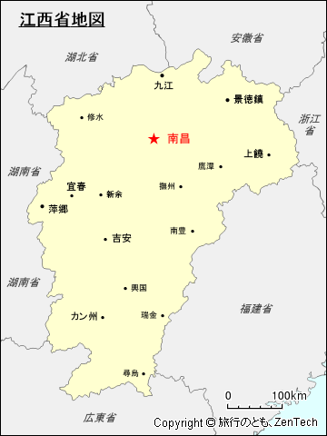 江西省地図