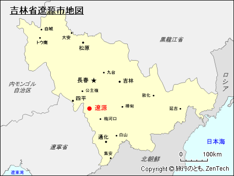 遼源地図