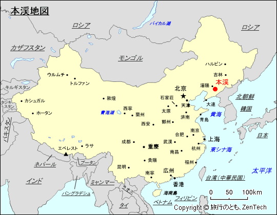 本渓地図