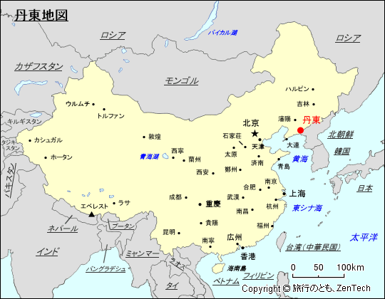 丹東地図