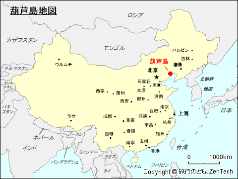 葫芦島地図
