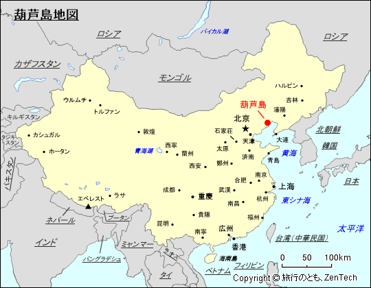 葫芦島地図
