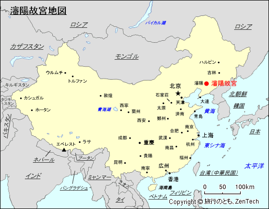 瀋陽故宮地図