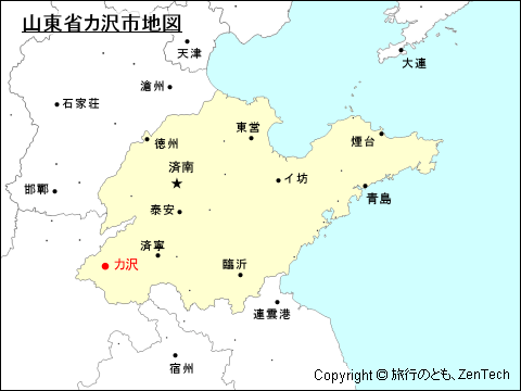 山東省菏沢市地図