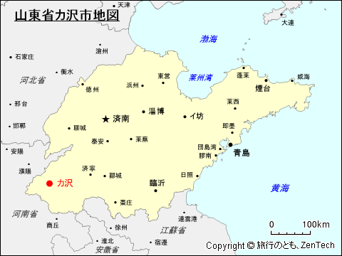 山東省菏沢市地図