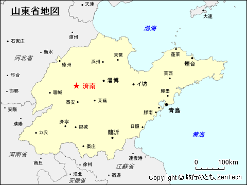 山東省地図