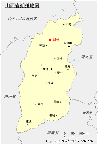 山西省朔州地図