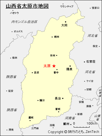 山西省太原市地図