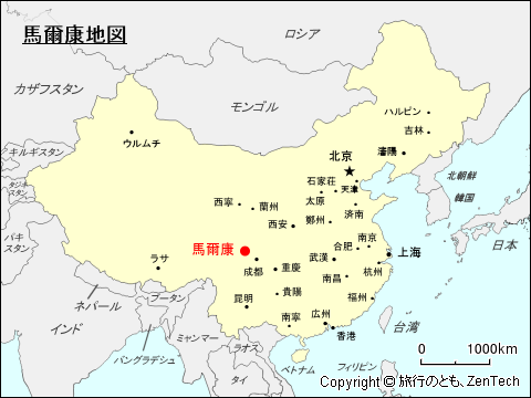 馬爾康地図