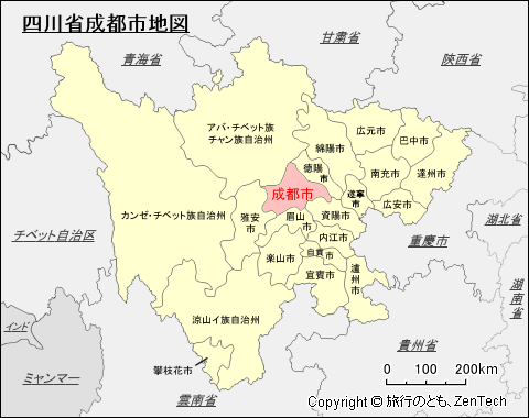 四川省成都市地図