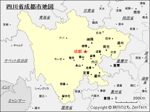四川省成都地図