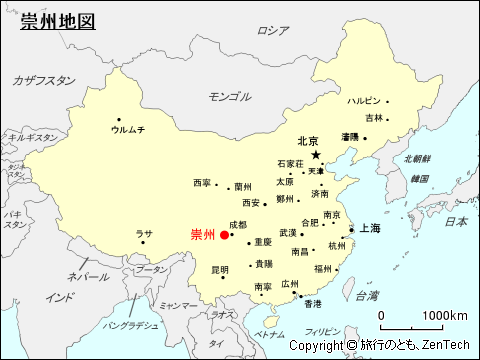 崇州市地図