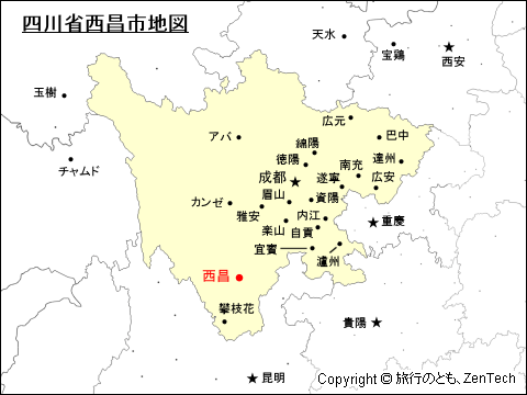 四川省西昌市地図