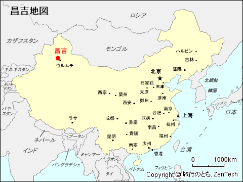 昌吉地図