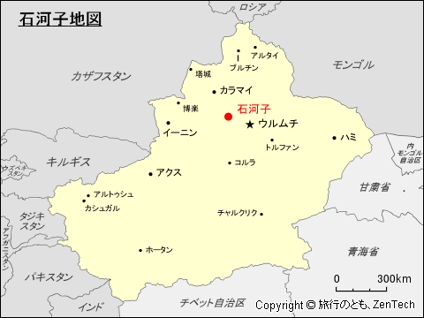 新疆ウイグル自治区 石河子地図