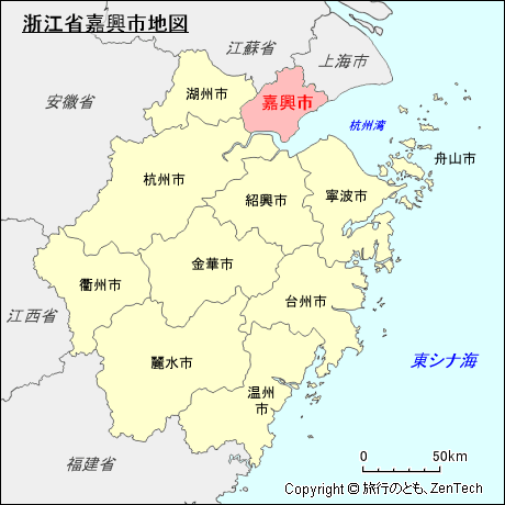 浙江省嘉興市地図