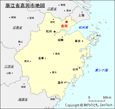 浙江省嘉興市地図