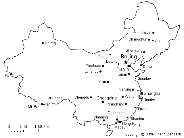 中国白地図 旅行のとも Zentech