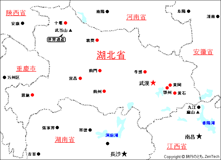 湖北省地図