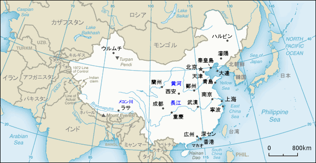 中国地図