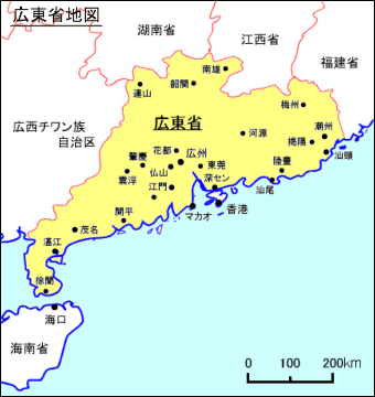 広東省地図