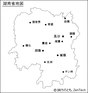 湖南省地図