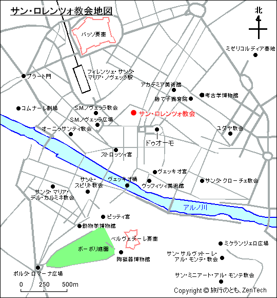 サン・ロレンツォ教会地図