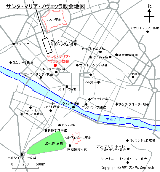 サンタ・マリア・ノヴェッラ教会地図