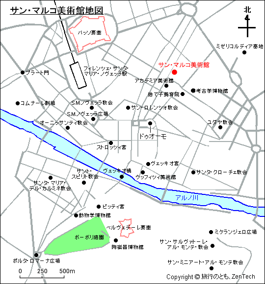 サン・マルコ美術館地図